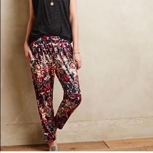 Anthropologie Lotus Bloom Joggers